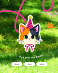 Die-Cut Cat Vinyl Sticker – “The Party Animal”