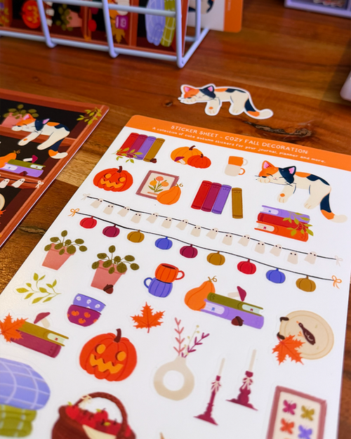"The Homebody" A5 Autumn Decorations Sticker Sheet