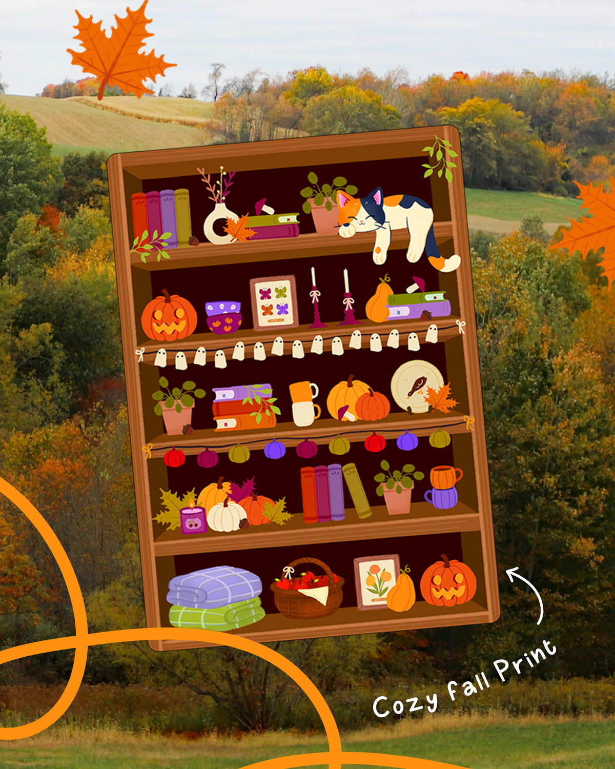 "The Homebody" A5 Print Autumn Decorations