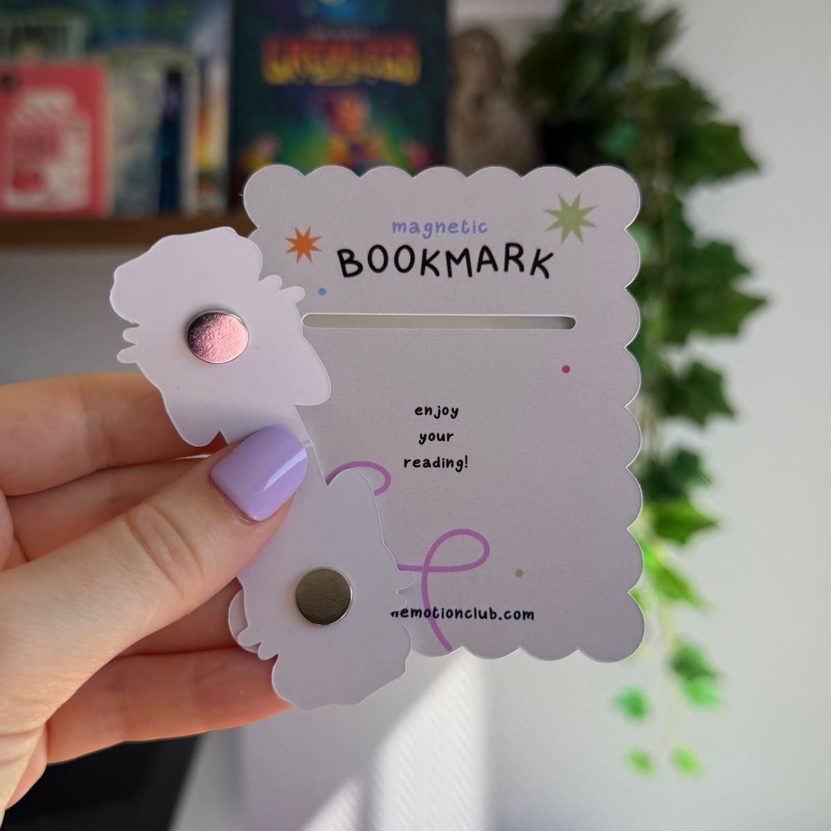Magnetic Cat Bookmark – “The Bookworm” – For Cat and Book Lovers